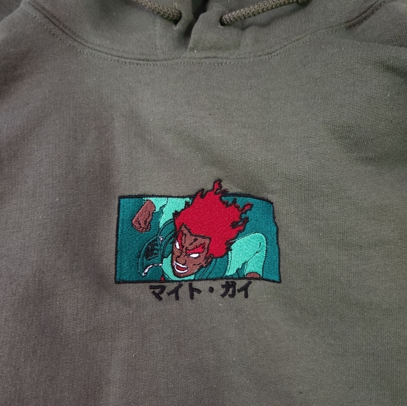 Naruto Might Guy Embroidery Hoodie - Picture 2 of 3